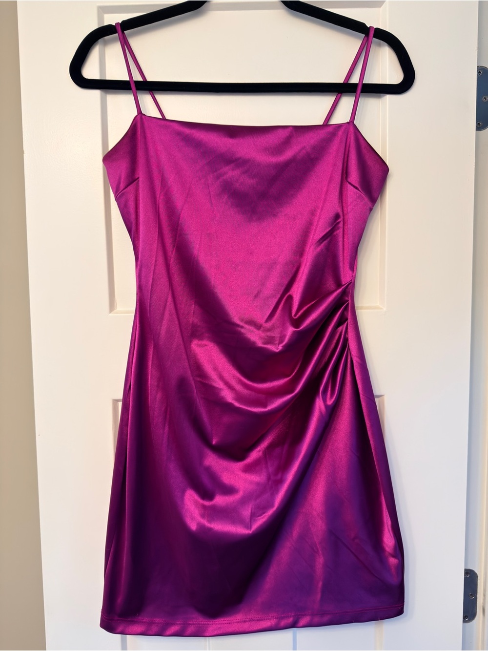 Windsor Magenta Satin Mini Slip Dress